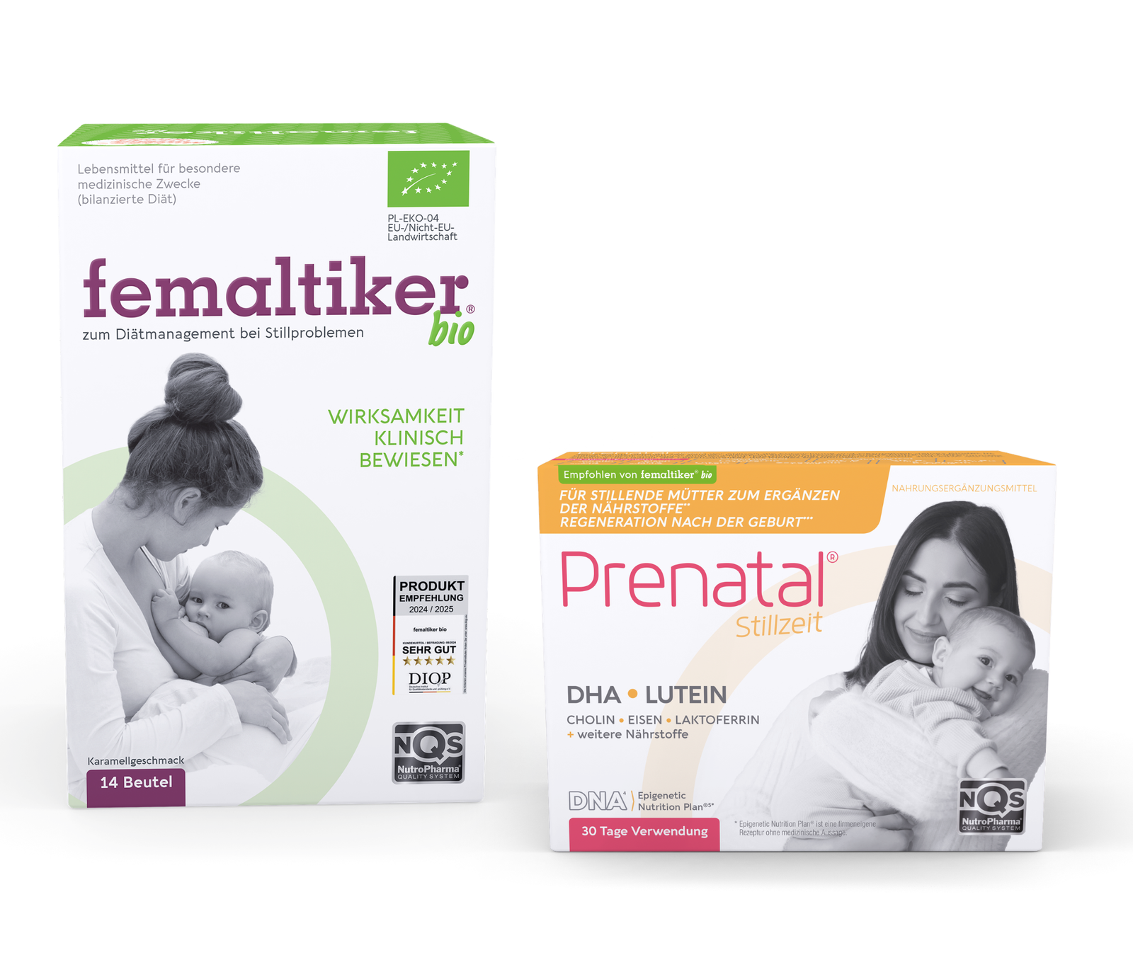 femaltiker bio & Prenatal Stillzeit – Stillduo für Milchbildung und Nährstoffversorgung femaltiker bio & Prenatal Stillzeit – Stillduo für Milchbildung und Nährstoffversorgung – Bild 1
