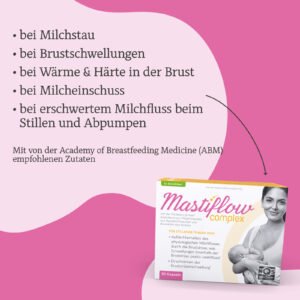 mastiflow complex – Anwendung bei Milchstau, Brustschwellungen und erschwertem Milchfluss beim Stillen und Abpumpen