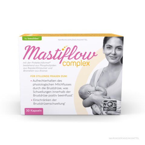 mastiflow complex – Packung, 30 Kapseln, mit Lecithin und Bromelain zur Unterstützung des Milchflusses